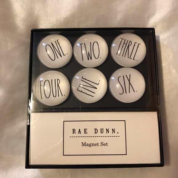 NEW “Rae Dunn” 6 Glass Dome Magnet Set (One, Two, Three, Four, Five, Six)